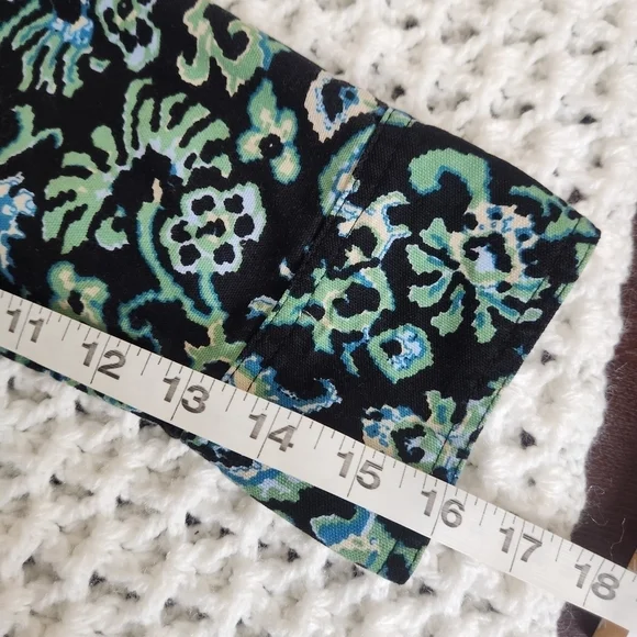 Charter Club Women's Jacket Size P/S Floral Green - Picture 12 of 13